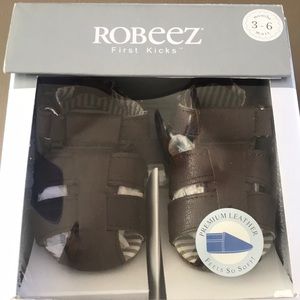 Robeez 3-6 month soft bottom espresso sandal